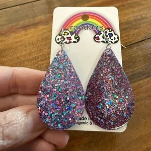 Randans Glitter Teardrop Earrings
